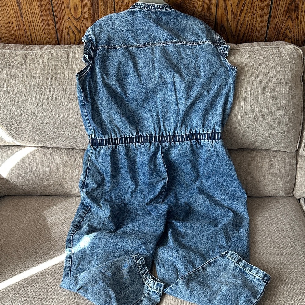 Denim Sleeveless Jumpsuit - Picture 3 of 3